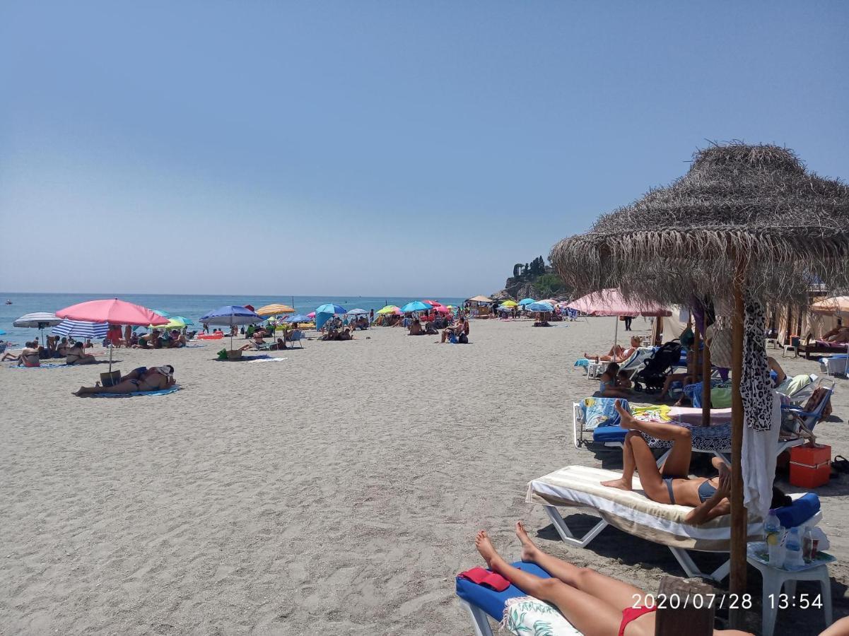 Appartamento Nerja 1ª Linea De Playa De Burriana , Terraza Grande Al Mar Esterno foto